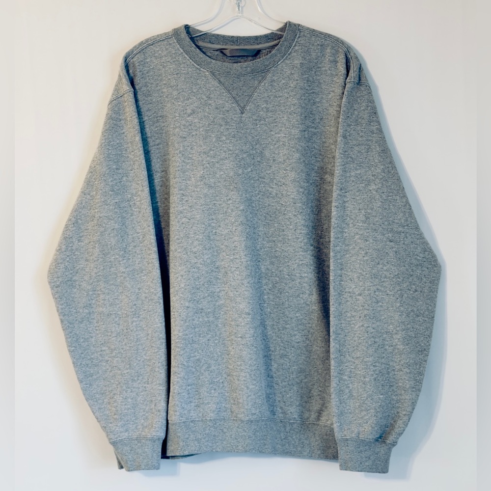 Carhartt Men's Heather Gray Crewneck Pullover Sweater Large